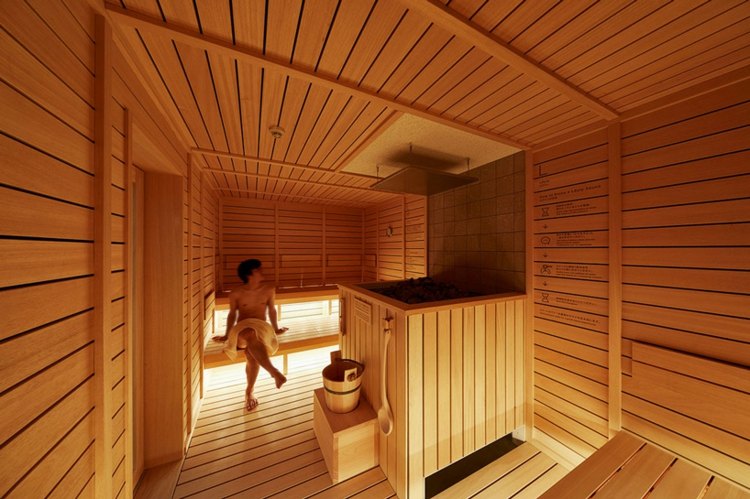 drevená sauna muž ° C kapsula hotel tokio infúzia