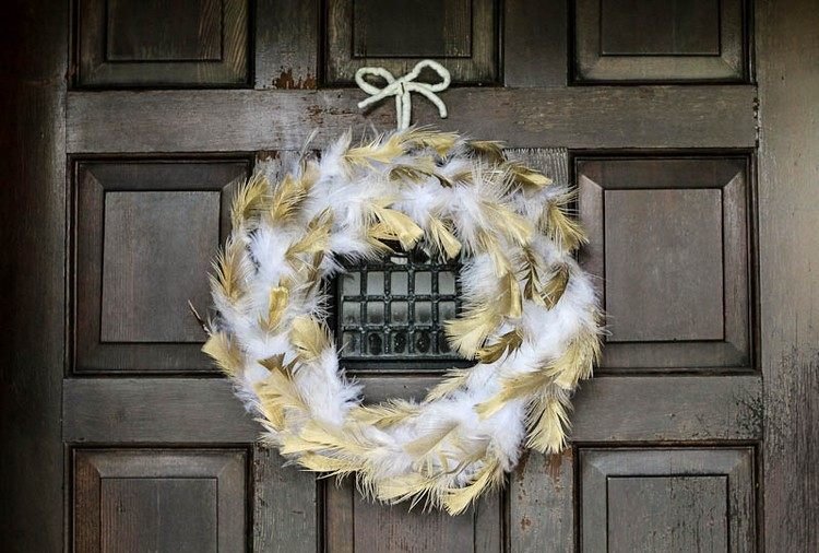 dekorácia-pierka-urob si sám-tuerzkarnz-zlato-biela-vianoce