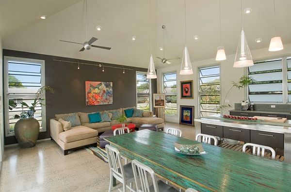 Svetelná moderná dizajnová jedáleň Fucsia Flos