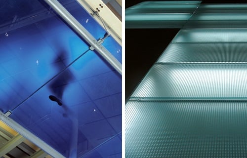 Kancelária na sklenené podlahy