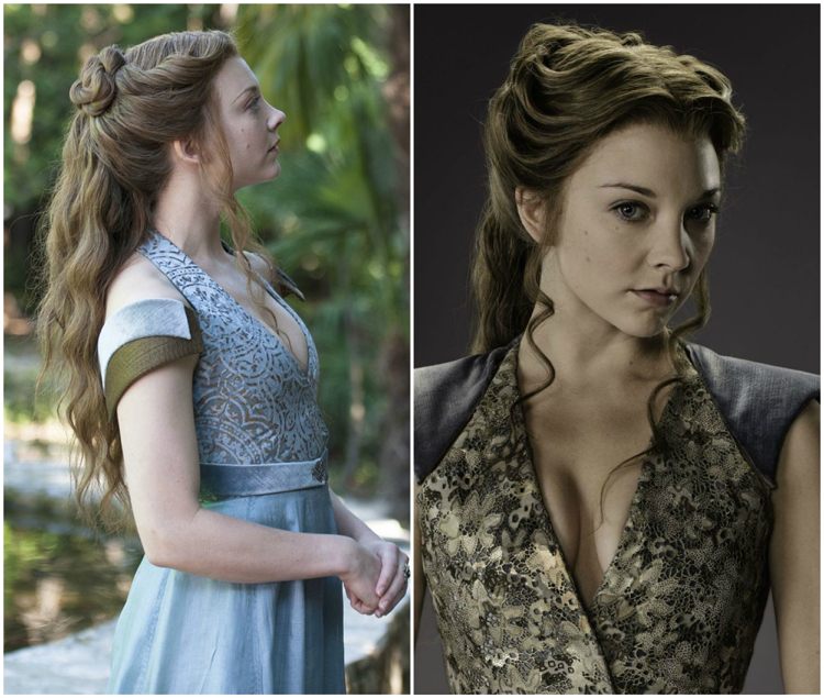 Účesy Game of Thrones Margerie napoly otvorené dlhé vlasy