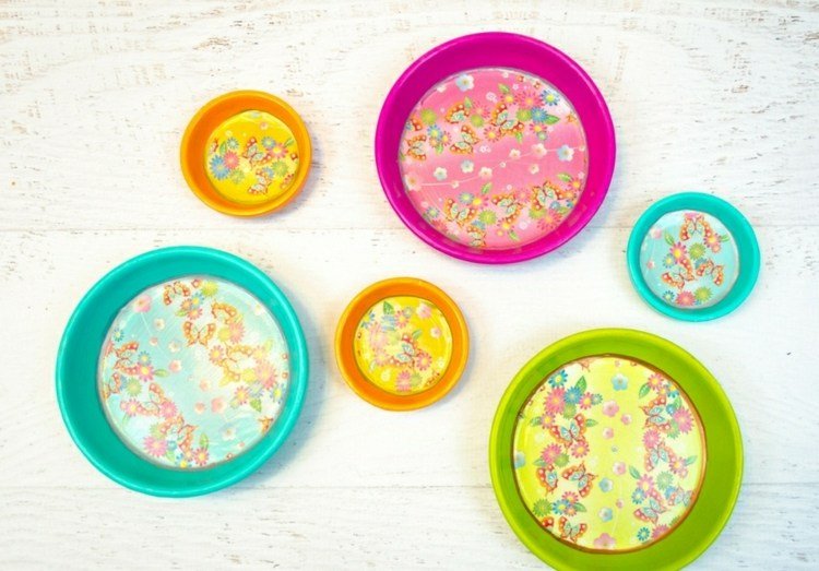 Vyrobte si farebné darčekové taniere sami