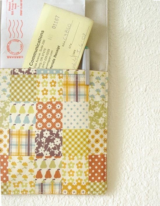 Nástenné vrecko z organickej bavlny, doplnok do domácej kancelárie