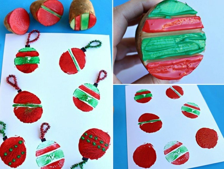 drotár vianočné pohľadnice deti pečiatka zemiaková čačky dizajn