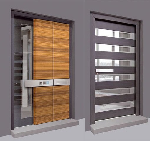 moderné vchodové dvere Drevená oceľ Keratur