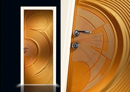 moderné sklenené dvere-žlté dvere do miestnosti