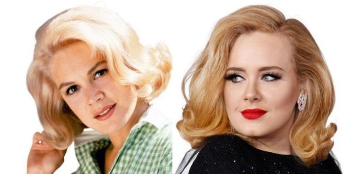 Retro Bob účesy Adele a Sandra Dee (1960) retro-účesy-chvála-bez ofiny-vlnitá-adela