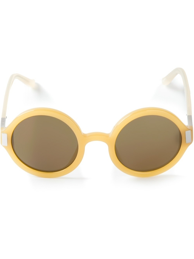 RADA kolekcia žltých plastových rámov na okuliare, biele rámčeky na okuliare okrúhle slnečné okuliare-tmavé-svetlé-rámy
