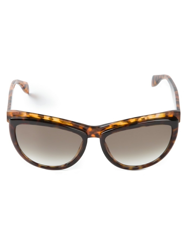 Dizajnové slnečné okuliare Alexander Mcqueen, plast klasické-okuliare-plastové-tmavé-so vzormi