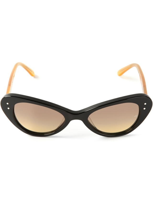 Slnečné okuliare Oliver Goldsmith oválny tvar plastový rám čierno-plastový rám-žltá-rúčka-čierne-hrany