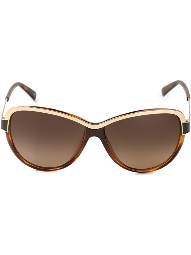 Luxusné slnečné okuliare Fendi s kovovými okuliarmi tenké chrámy-vyrobené z kovu-plastové okuliare-rámy