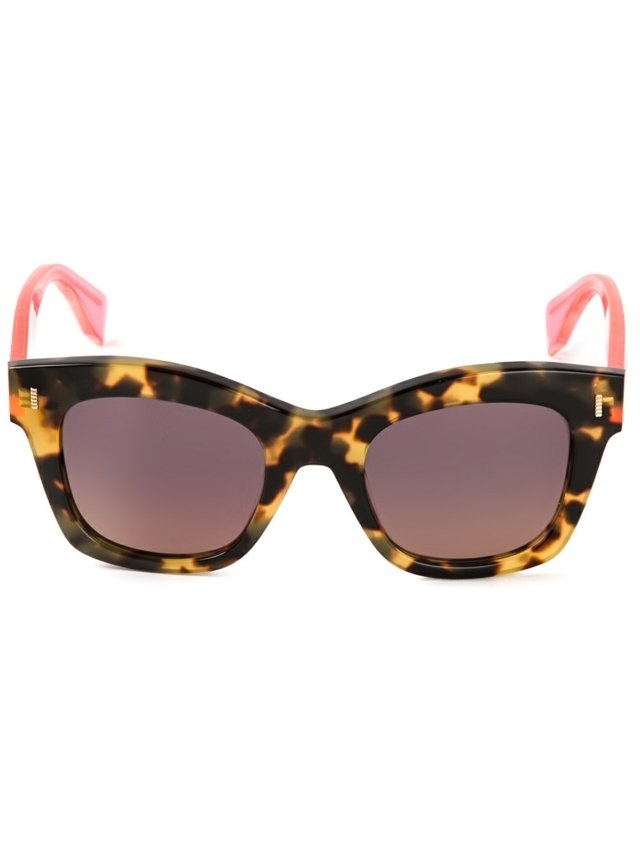 Rám okuliarov so vzorom Fendi v ružovom štýle Rám okuliarov so zvieracím vzorom, tvar mačacieho oka