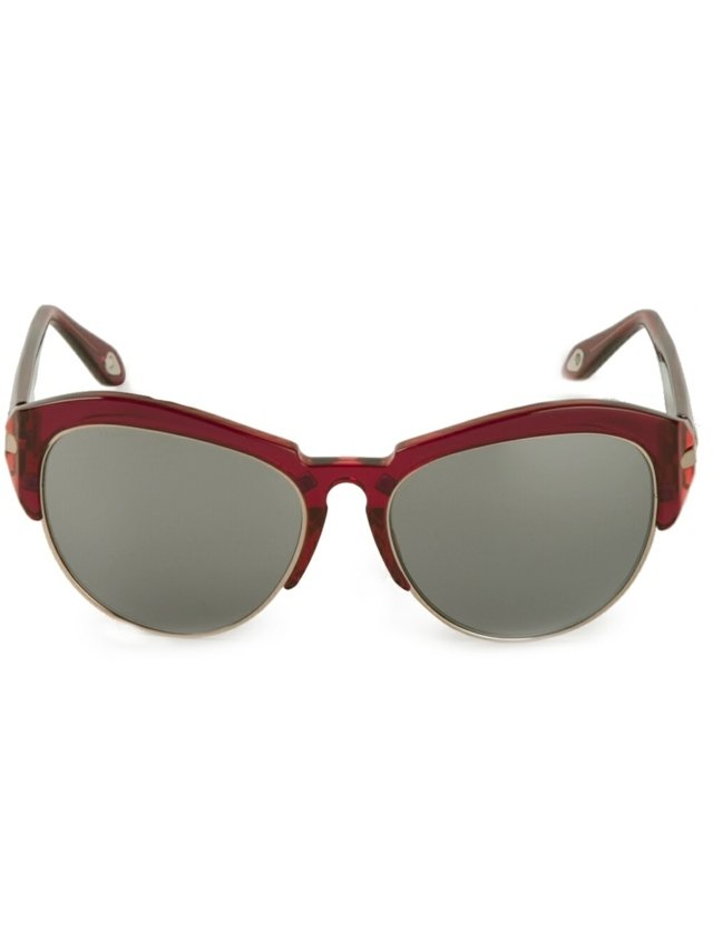 Tmavočervený rám okuliarov od GIVENCHY bezrámový s okrajmi plastové dizajnérske okuliare v tmavom ráme