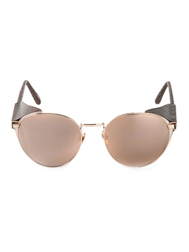 Farrow okrúhle skosené šošovky Titánový rám okuliarov-chránič-doraz-s-doplnkovými prvkami