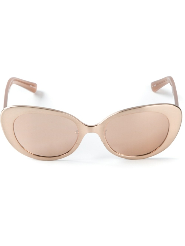 Farebný rám slnečných okuliarov Farrow Cat Eye svetlé tóny-hnedo-kovový rám-karamel
