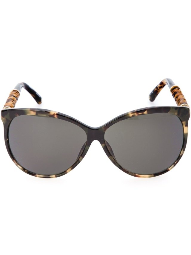 Kolekcia slnečných okuliarov OSCAR DE LA RENTA plast s volánmi Čierne okuliare-okuliarové rámy-vzorované