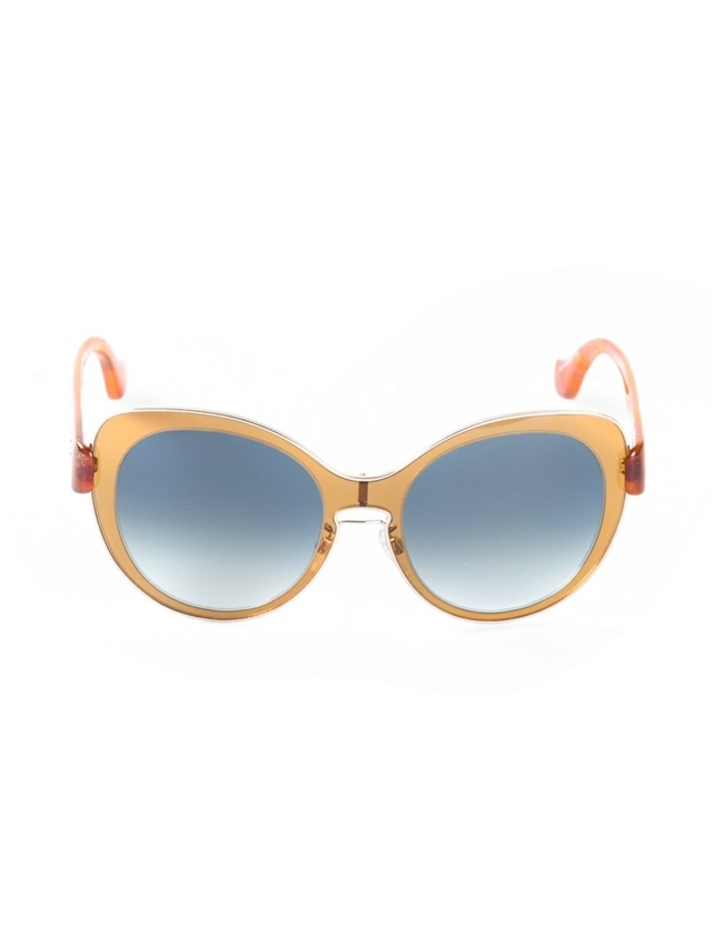 Kolekcia BALENCIAGA svetlo hnedé svetlé okuliare okrúhle nadrozmerné okuliare-kovové spánky-klenutý-plastový rám