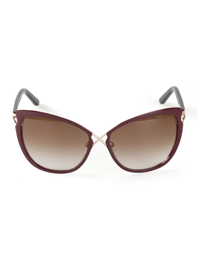 nadrozmerné šošovky plast TOM FORD s kovovou fialovou skrížené okuliare-most-plastový-rám-značkové okuliare