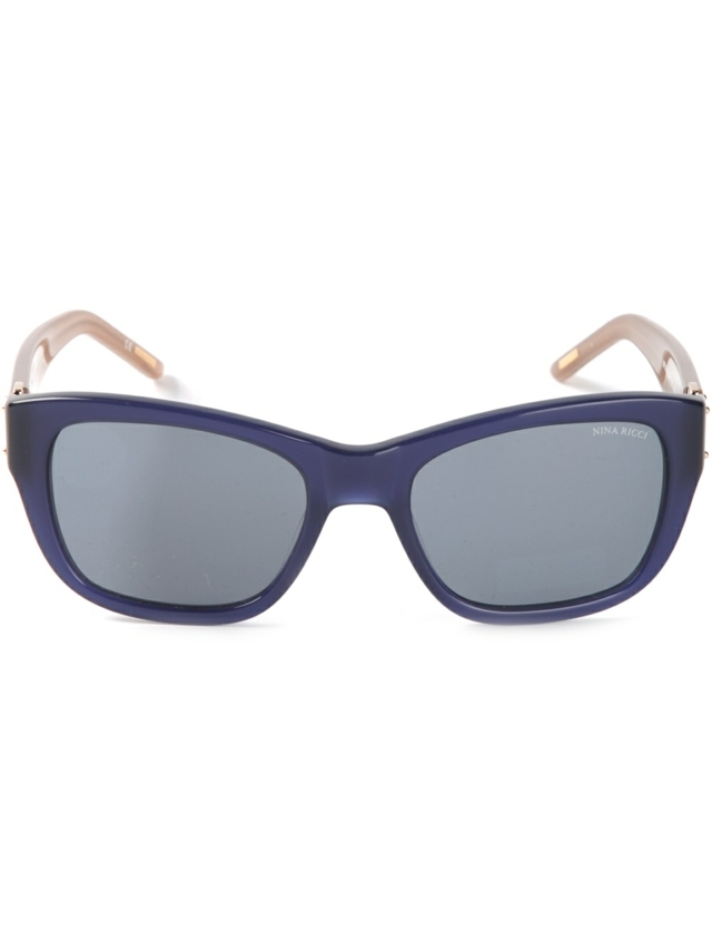 Značkové okuliare od čiernych rámov okuliarov Nina Ricci Okuliarové rámy-so-svetlami-chrámami-čierna-slnečná ochrana-šošovky