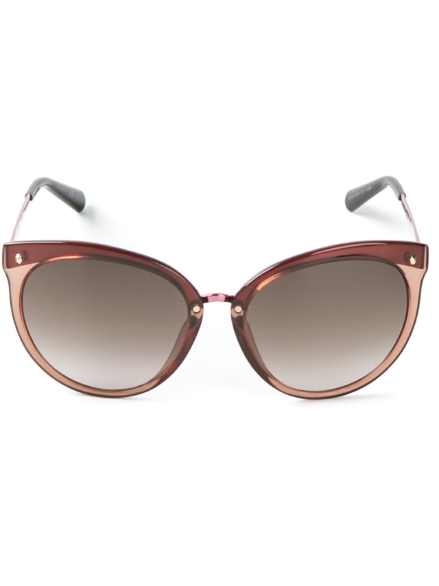 Kovový rám okuliarov Rám CHRISTIAN DIOR dvojfarebný Dizajnové slnečné okuliare Cat-Eye-model svetlo ružovo-vínovo-červené