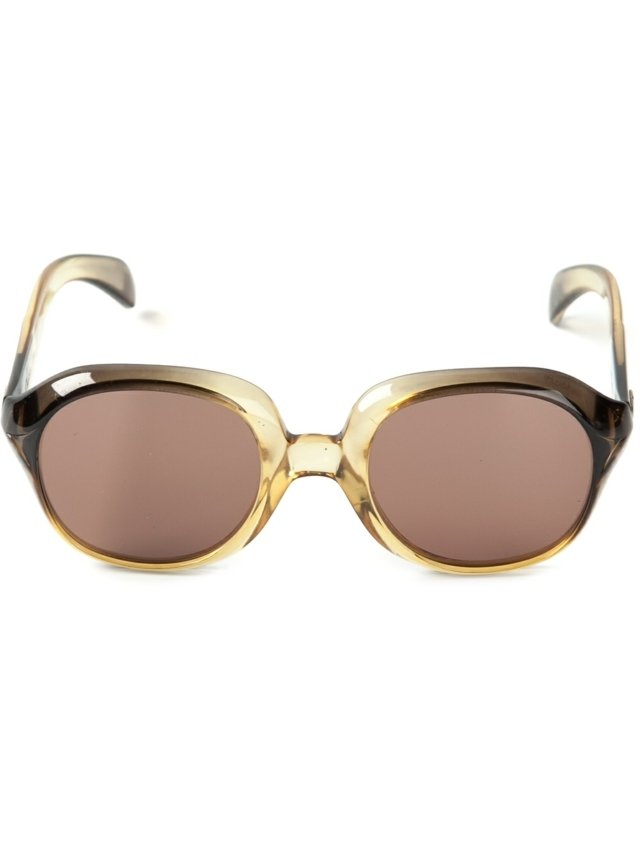 Rám okrúhlych okuliarov Christian Dior z tónovaného plastu značkové okuliare s veľkými okrúhlymi šošovkami