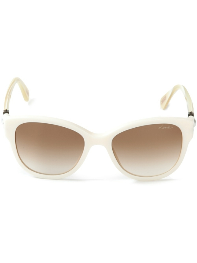 Lanvin dotyk ružového plastového rámu okuliarov Plastový rám v tvare okuliarov pre mačky