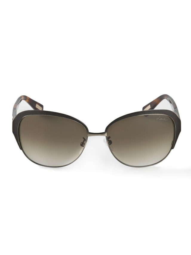 Rám tmavých okuliarov LANVIN s kovovými spánkami bez okrajov šošovky s tenkým rámom proti slnečnému žiareniu