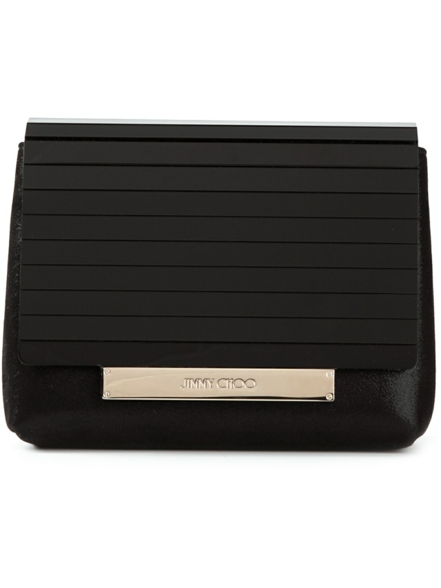 Čierne prešívané spojkové tašky od JIMMY CHOO Spojka-návrhár značky-móda-trend-leto-s klopou