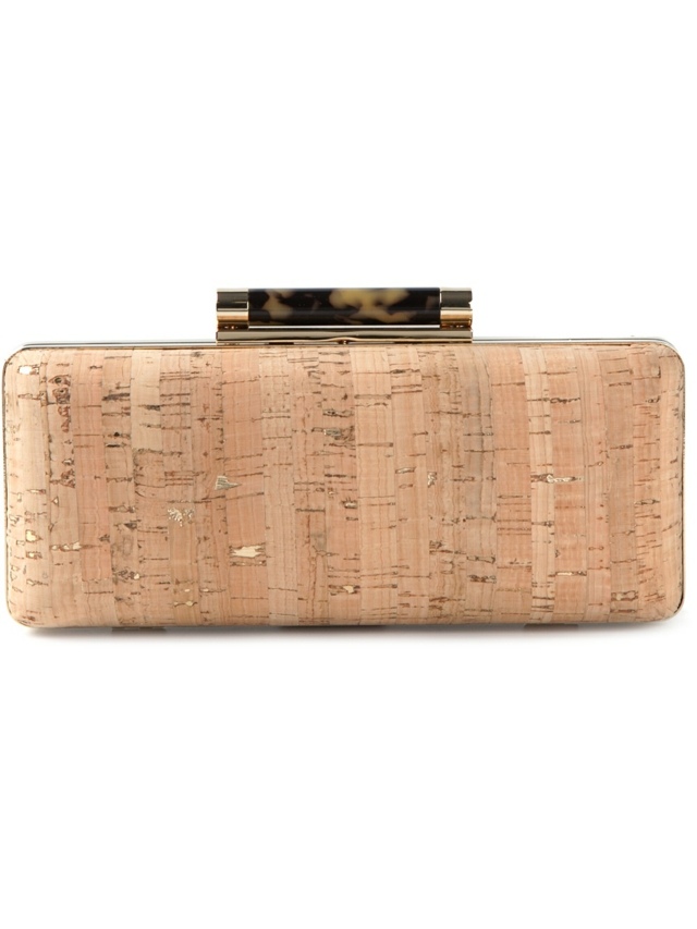 DIANE VON FURSTENBERG spojková skrinka korková imitácia svetlo hnedá Spojková skrinka z imitácie kože v prírodnej farbe