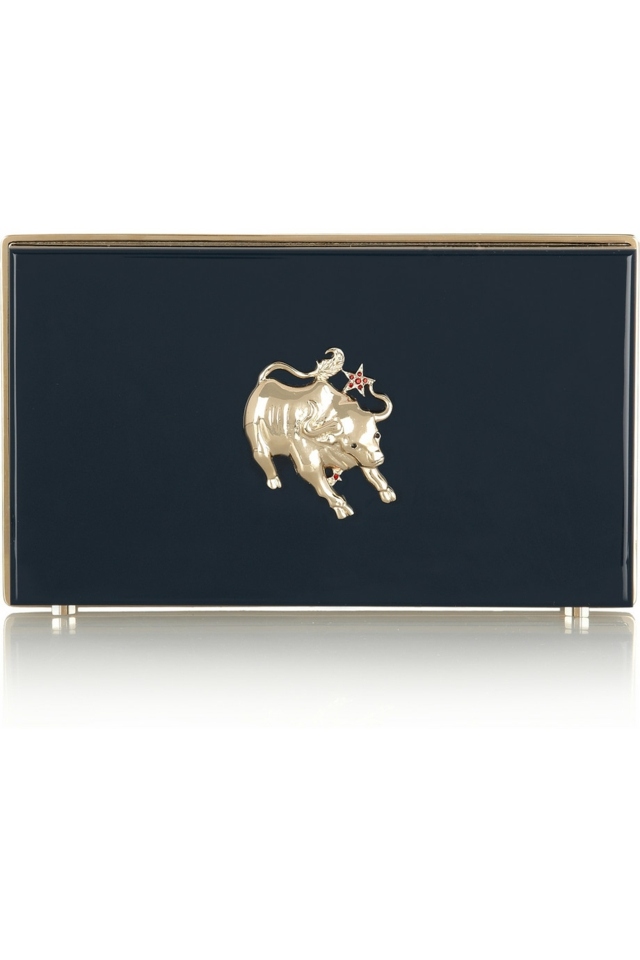 CHARLOTTE OLYMPIA so spojkovou skriňou brož čierna-plexisklo-spojka-so-zlatou brošňou