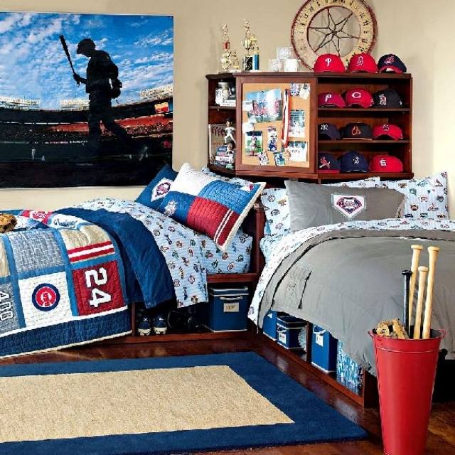 nápady na tému baseballom inšpirovaná výzdoba-miestnosť pre mládež-chlapci