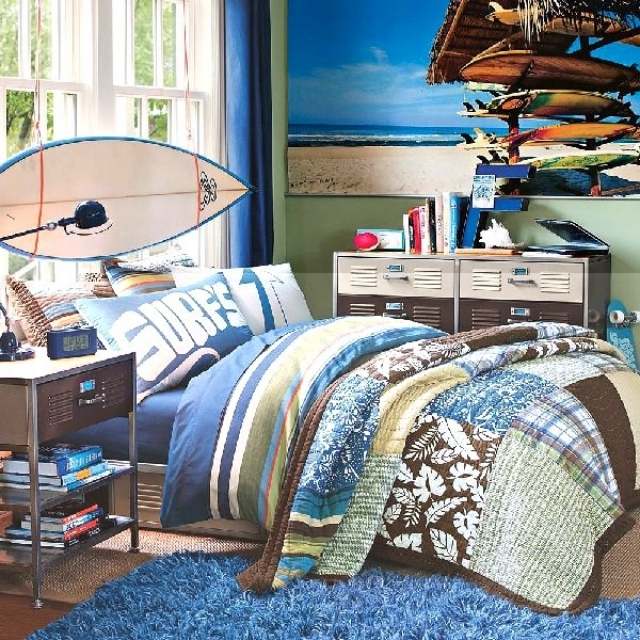 surf-motto-modré-objekty-zariadenie-miestnosti-mládeže-nápady-univerzálne