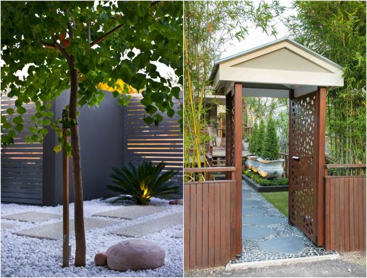 Predná záhrada-dizajn-biely-okrasný-štrk-stupne-platne-baume-chodník