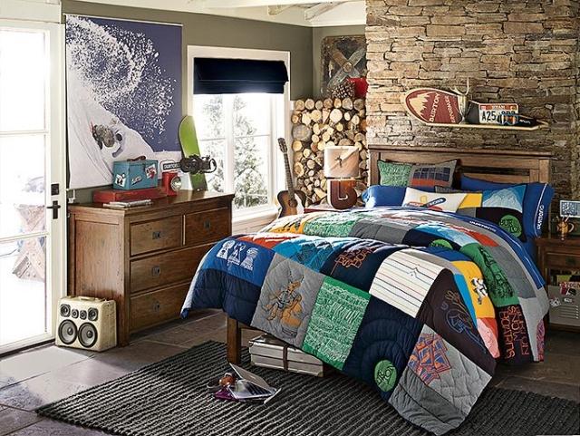 Nápady-dizajn-steny-klasika-teenageri-zariadenie-miestnosti-nápady-chlapčenská izba