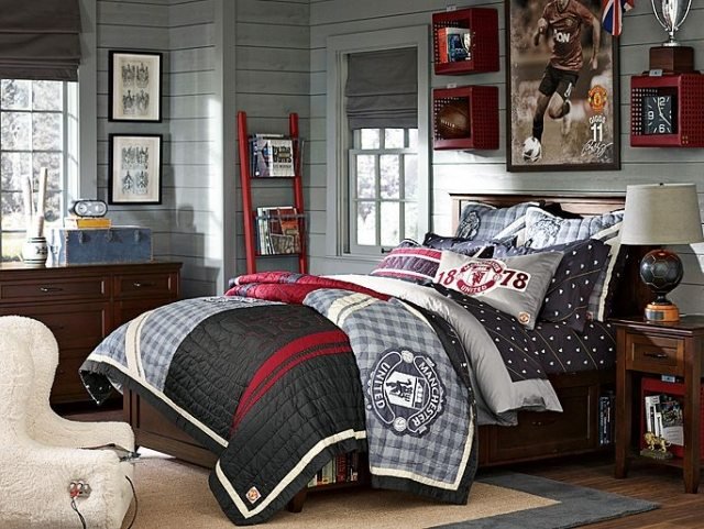 futbal-detská izba-stena-design-fotky-stena-design-sivá