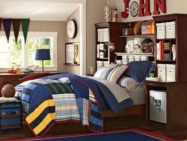 detská izba-dizajn-skriňa-úložné-koše-farba-steny-neutrálne-sivá