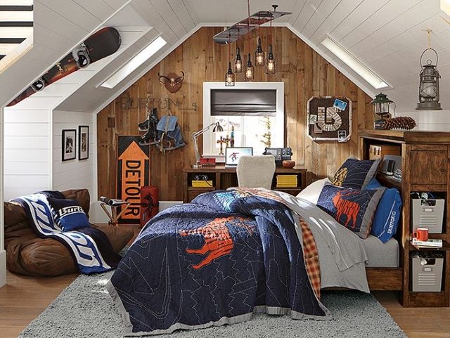 Závesné svetlá do detskej izby so skloneným-farebným-dizajnom-jeleň-siluetou