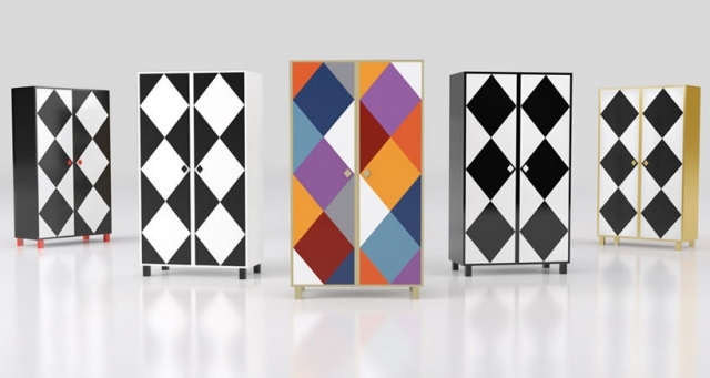 dizajnová skriňa diamantový vzor ARLECCHINO CAMICIA altreforme nápady na dizajn šatníka diamantový vzor ARLECCHINO CAMICIA altreforme