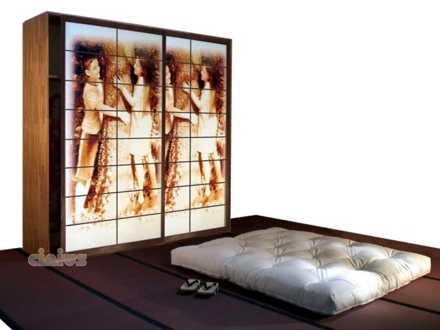 dizajnová šatníková skriňa spálňa cinius posuvné dvere v japonskom štýle skriňa cinius posuvné dvere v japonskom štýle