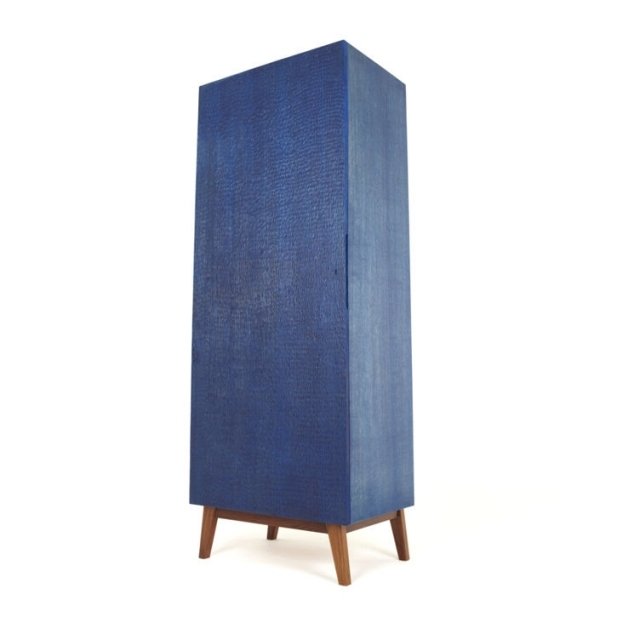 moderná skrinka drevená modrá vysoká KUBRICK dare studio moderný dizajn skrinka drevo modrá vysoká KUBRICK dare studio