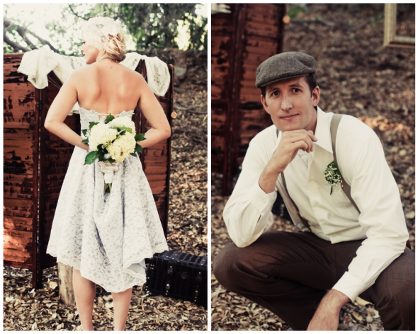 vintage svadobná nevesta ženích krátke šaty vinobranie-svadba-nevesta-krátke šaty-ženích