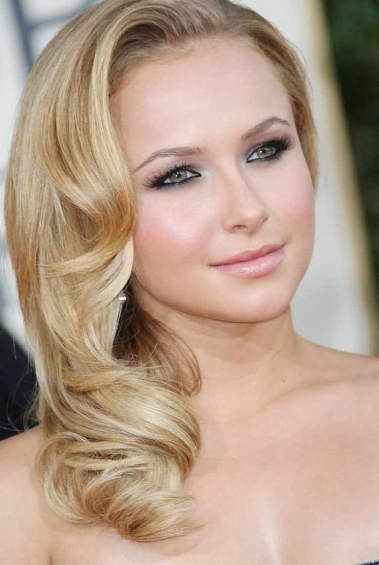 Hayden Panattiere s elegantným účesom a líčením dymových očí Promočné účesy-elegantné-vlasy-otvorené-nabok-dymové-oči-make-up-Hayden-Panettiere