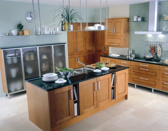 nápady na dosky z čierneho mramoru pre návrhy kuchynských ostrovov