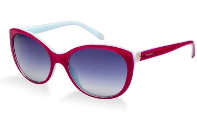 TIFFANY-CO-okuliare s červeným rámom-modré-sklo