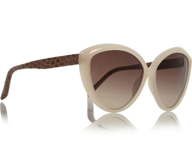 LINDA-FARROW-retro-elegantné okuliare-hadia koža