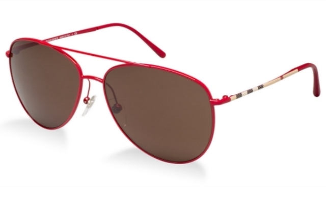 Slnečné okuliare Burberry aviator s červeným rámom