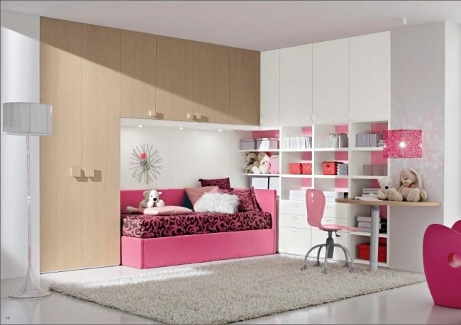 ružovo biely minimalistický kvetinový vzor domáce nápady detská izba pre dievčatá