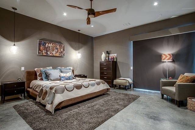 maľba spální-nápady-taupe-osvetlenie-koncepty