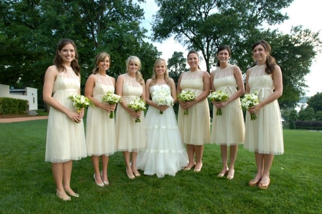 slonovinové šaty pre družičky tyl po kolená slonovinové šaty-družičky-tyl-po kolená