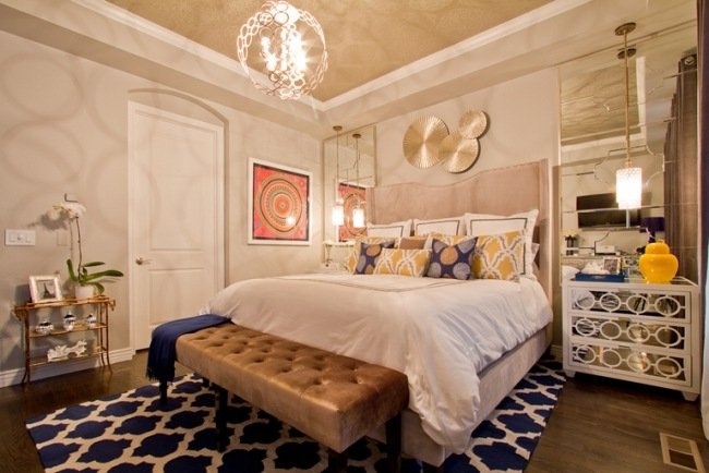 nápady pre izbu pre mládež dievča zlatá žltá tmavo modrá